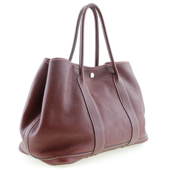 HERMES Garden party PM Tote Bag Rouge ash Red Negonda - Picture 8 of 16